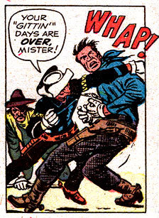 fist, punch, Rawhide Kid (Johnny Bart), western, whap