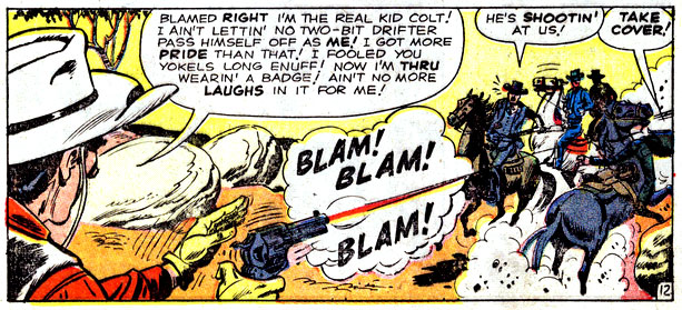 blam, gun, gunshot, Kid Colt (Blaine Colt), revolver, western