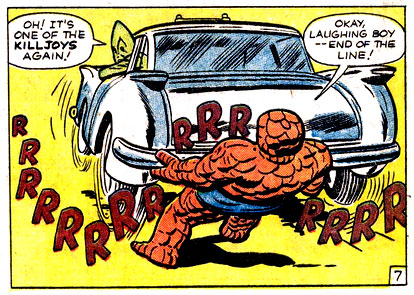 car, engine, Fantastic Four, rrr, strain, superhero, Thing