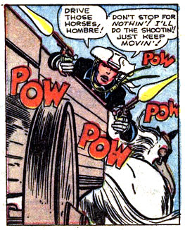 gun, gunshot, pow, Rawhide Kid (Johnny Bart), revolver, shootout, western