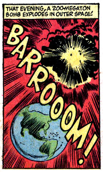 atomic bomb, baroom, bomb, explosion, space, superhero