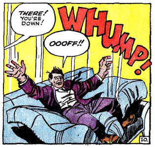 Beast (Hank McCoy), couch, fall, furniture, mutant, sofa, superhero, whump, X-Men