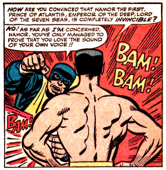 bam, Beast (Hank McCoy), fist, mutant, punch, Sub-Mariner (Namor), superhero, X-Men