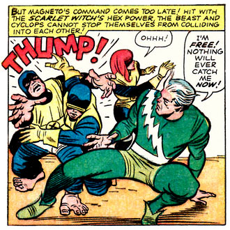 Beast (Hank McCoy), Brotherhood of Evil Mutants, collide, Cyclops (Scott Summers), mutant, superhero, X-Men
