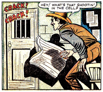 crack, gun, gunshot, Kid Colt (Blaine Colt), revolver, western, What was that?