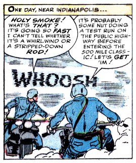 WHOOSH fly by, Iron Man (Tony Stark), roller skates, superhero, whoosh, wind