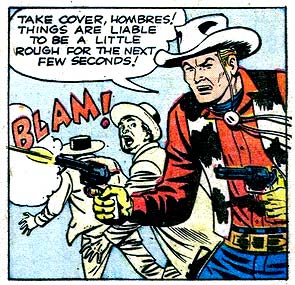 blam, gun, gunshot, Kid Colt (Blaine Colt), revolver, western